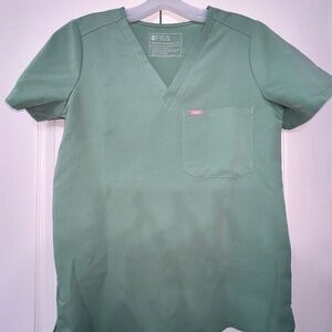 Figs XS Catarina One-Pocket Scrub Top - Jade